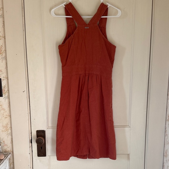 Prana Hemp/Organic Cotton Terracotta Button-Down Midi Dress - Picture 4 of 13